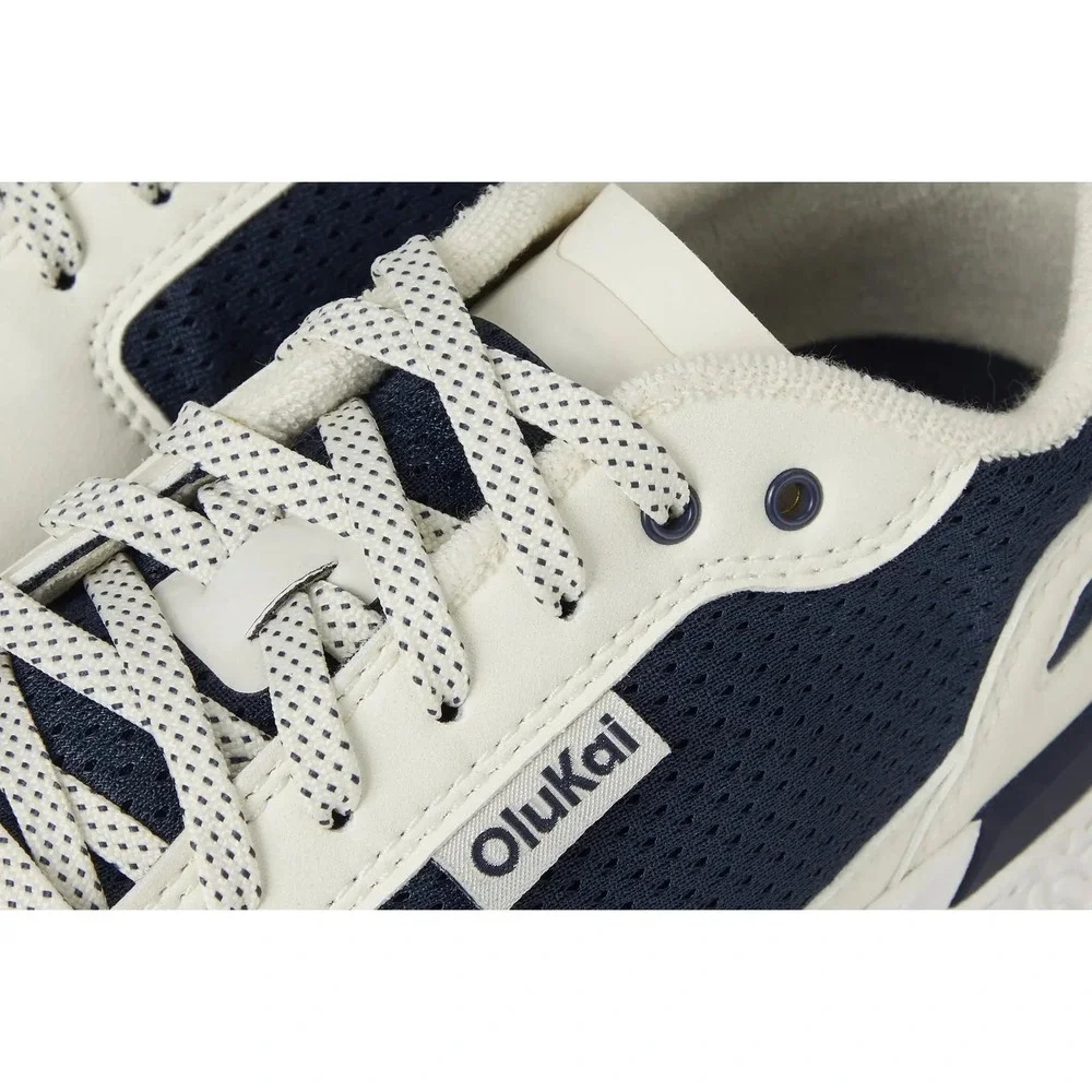 OluKai Anau Pickleball Sneakers Men's 11 Mood Indigo Bright White Sneakers NEW